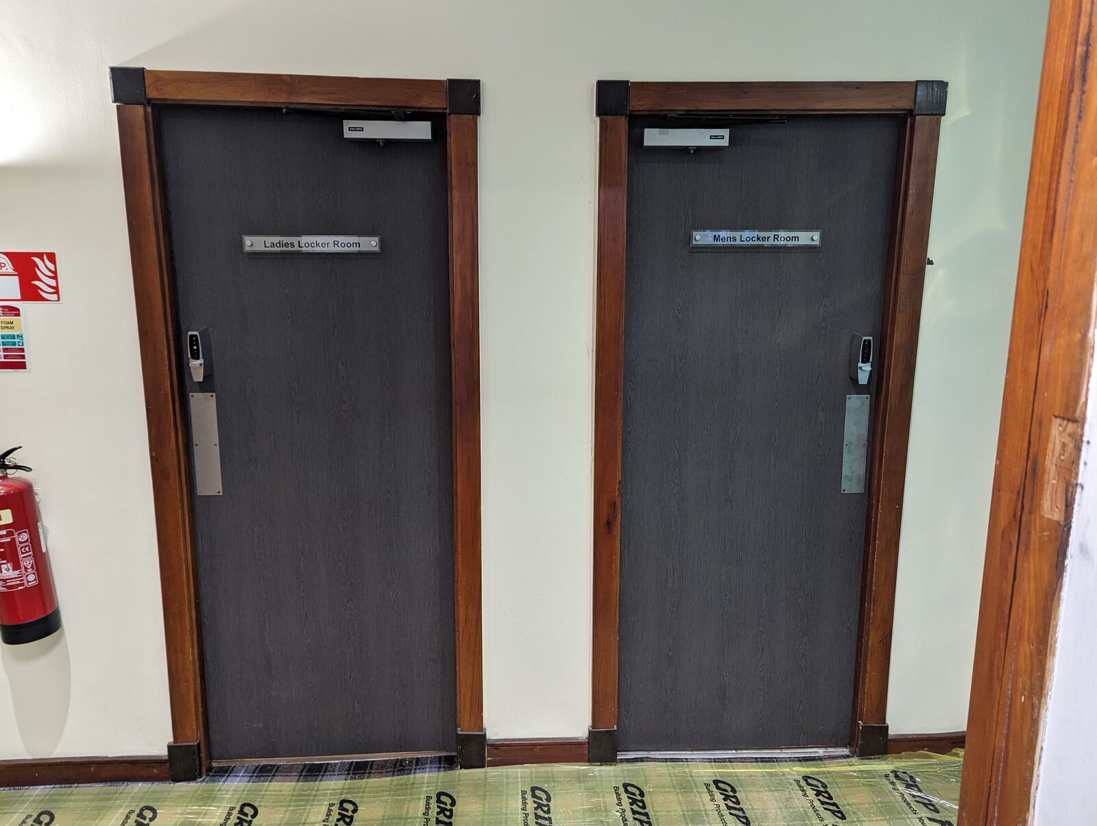 Camden Court Health and Fitness Centre entrance door wrapped