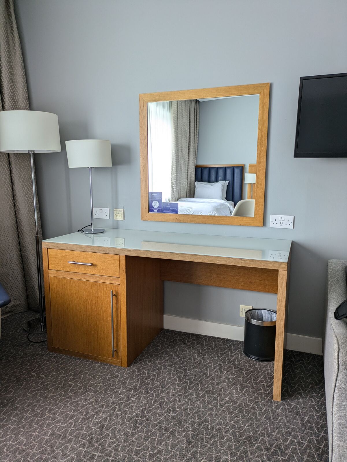 Radisson Blu Letterkenny desk before wrap