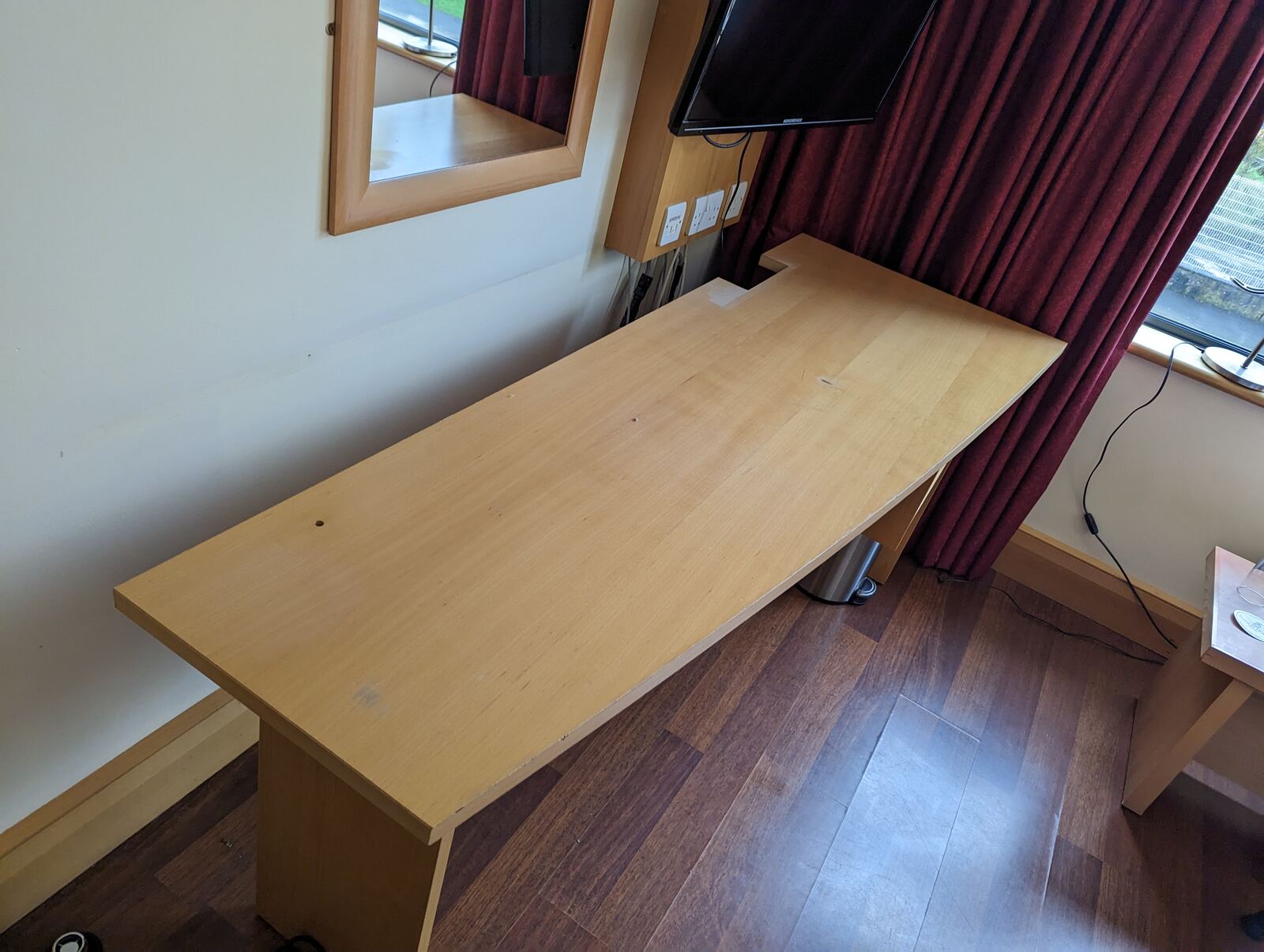 Station Hotel table before wrap